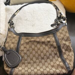 Vintage Gucci Chocolate Brown Monogram Interior